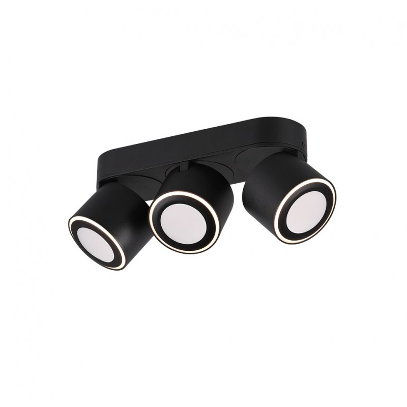 - Taurus - Matt Black Recessed or Surface-mounted LED 3 Spotlights Trio-652910332 - Taurus - Matt Black Recessed or Surface-mounted LED 3 Spotlights