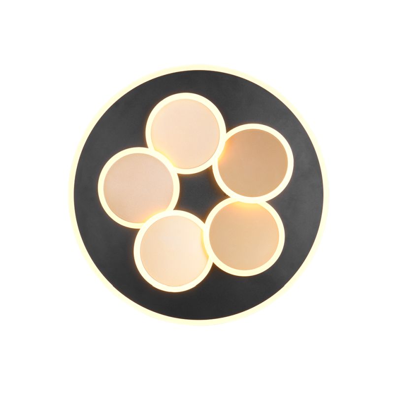 Trio-653210680 - Mandala - Black & Gold CCT Ceiling Lamp with Remote Control