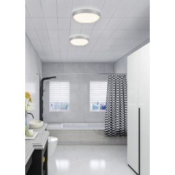 Clarimo - Matt Grey LED Flush IP44