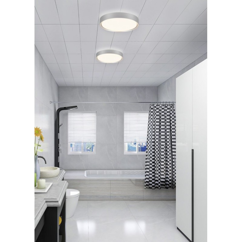 Trio-659011887 - Clarimo - Matt Grey LED Flush IP44