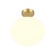 Trio-663100108 - Fomento - Matt Brass Ceiling Lamp with White Oval Glass Ø 30 cm