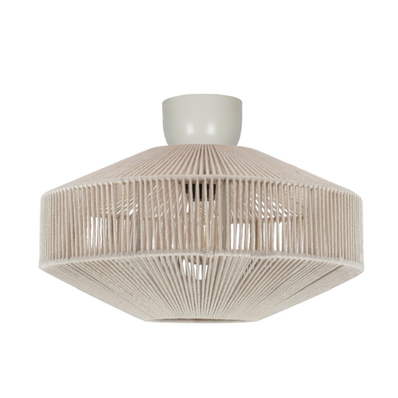 - Svea - Beige Ceiling Lamp with Fawn Cotton Shade Trio-664700144 - Svea - Beige Ceiling Lamp with Fawn Cotton Shade