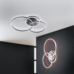 Winona - Adjustable Matt Nickel RGBW Ceiling Lamp with Remote Control Winona - Adjustable Matt Nickel RGBW Ceiling Lamp with Remote Control
