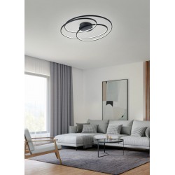 Gale - Matt Black LED Ceiling Lamp ∅ 80 cm Gale - Matt Black LED Ceiling Lamp ∅ 80 cm
