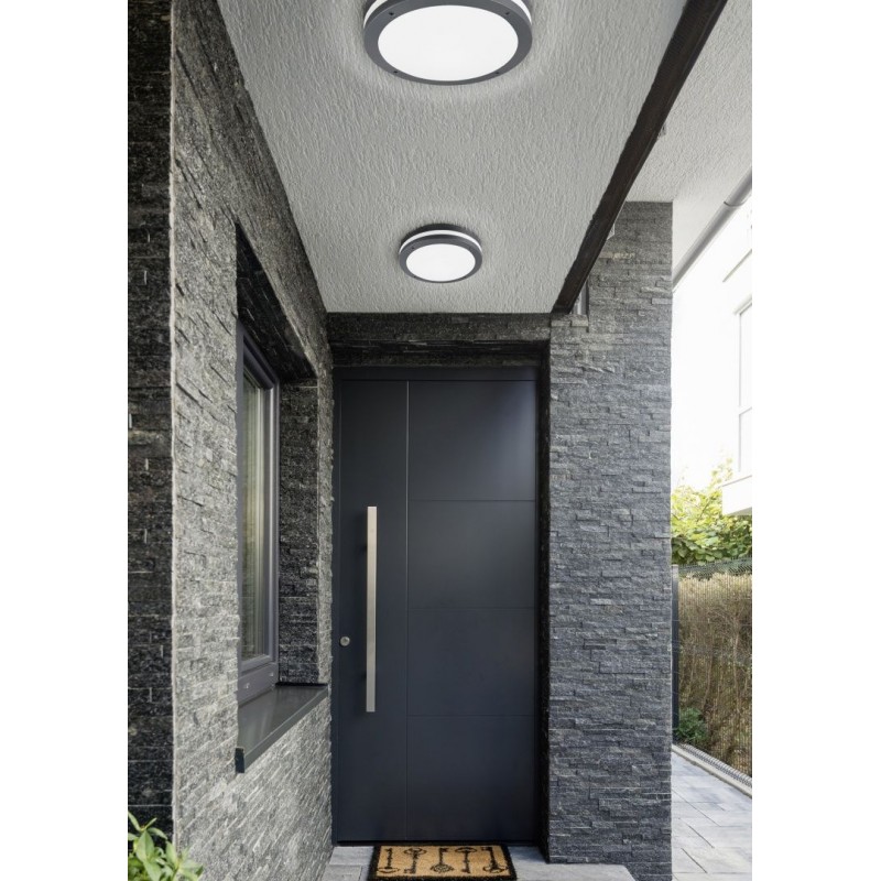 - Piave - Anthracite LED Ceiling Lamp with Motion Sensor Ø 30 cm Trio-676960142 - Piave - Anthracite LED Ceiling Lamp with Motion Sensor Ø 30 cm