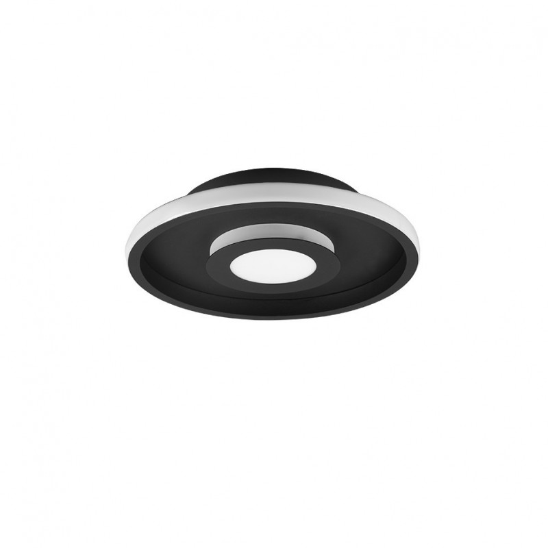 Trio-680810332 - Ascari - Bathroom Black LED Flush Ø 30 cm