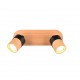 - Aruni - Wooden & Matt Black 2 Spotlights Trio-801100232 - Aruni - Wooden & Matt Black 2 Spotlights