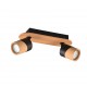 - Aruni - Wooden & Matt Black 2 Spotlights Trio-801100232 - Aruni - Wooden & Matt Black 2 Spotlights