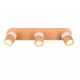 - Aruni - Wooden & Matt White 3 Spotlights Trio-801100331 - Aruni - Wooden & Matt White 3 Spotlights