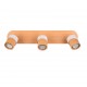 - Aruni - Wooden & Matt White 3 Spotlights Trio-801100331 - Aruni - Wooden & Matt White 3 Spotlights