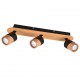 - Aruni - Wooden & Matt Black 3 Spotlights Trio-801100332 - Aruni - Wooden & Matt Black 3 Spotlights