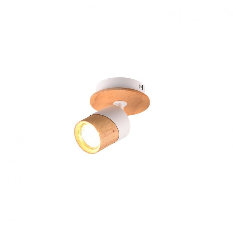 - Aruni - Wooden & Matt White Spotlight Trio-801170131 - Aruni - Wooden & Matt White Spotlight