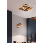 Bell - Antique Nickel & Wood Single Spotlight Bell - Antique Nickel & Wood Single Spotlight
