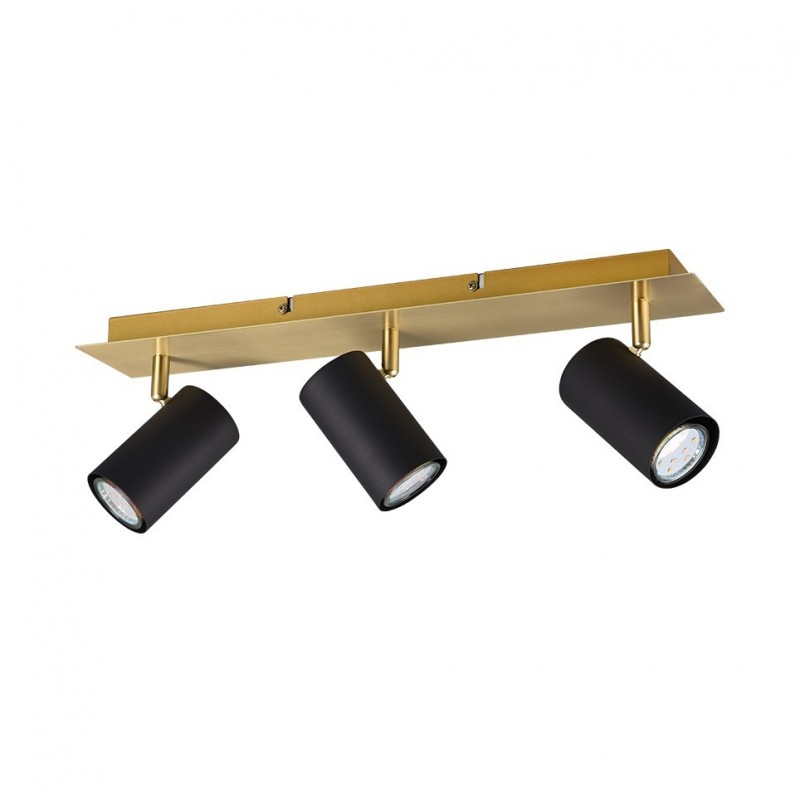 - Marley - Matt Black & Gold 3 Spotlights Trio-802400380 - Marley - Matt Black & Gold 3 Spotlights