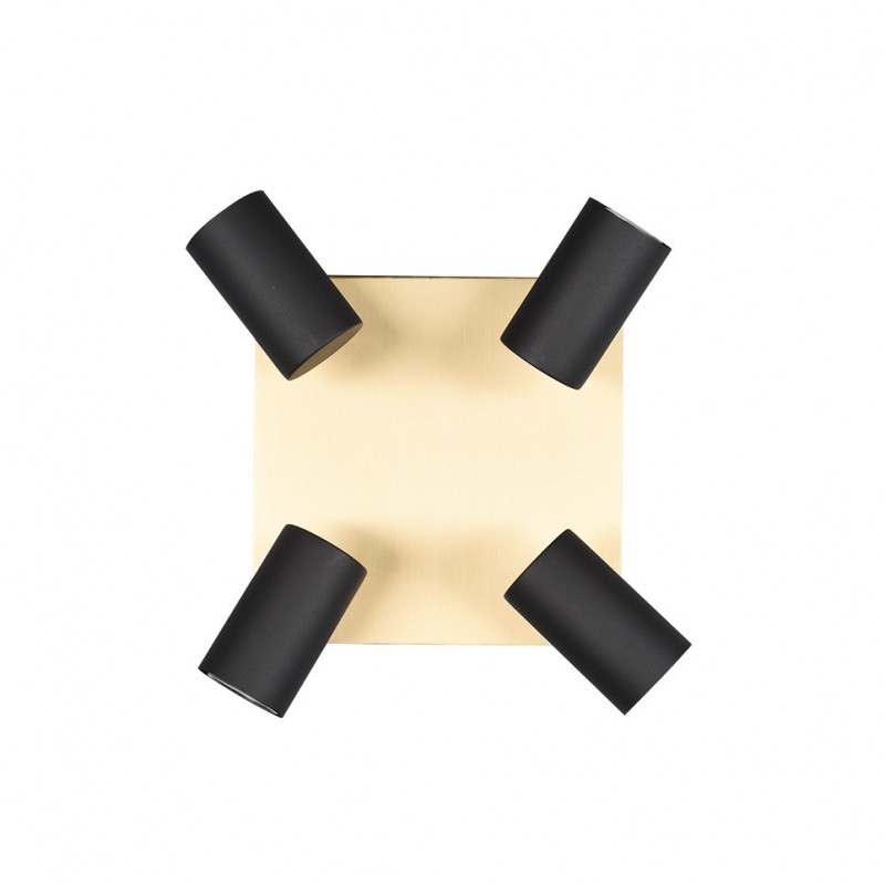 - Marley - Matt Black & Gold 4 Spotlights Trio-802430480 - Marley - Matt Black & Gold 4 Spotlights