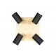 - Marley - Matt Black & Gold 4 Spotlights Trio-802430480 - Marley - Matt Black & Gold 4 Spotlights