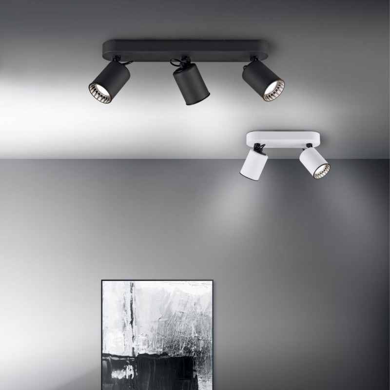 - Pago - Matt Black 3 Spotlights Trio-803500332 - Pago - Matt Black 3 Spotlights