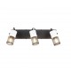 Trio-804300334 - Tosh - Black 3 Spotlights with White Wooden Details