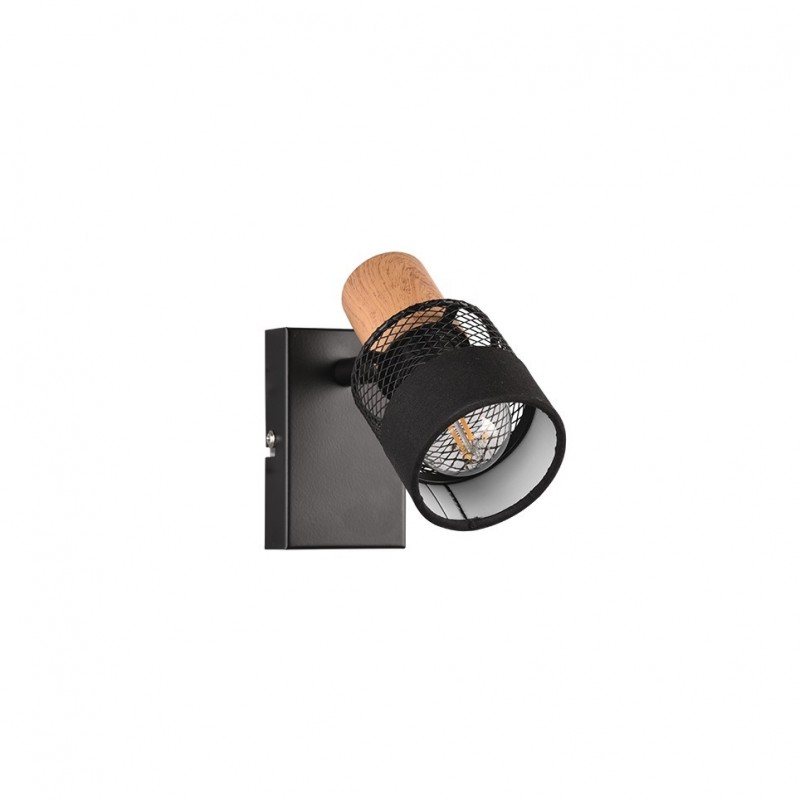 - Nandini - Black & Wooden Spotlight Trio-811700132 - Nandini - Black & Wooden Spotlight