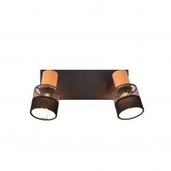 Nandini - Black & Wooden 2 Spotlights Nandini - Black & Wooden 2 Spotlights