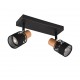 - Nandini - Black & Wooden 2 Spotlights Trio-811700232 - Nandini - Black & Wooden 2 Spotlights