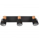 - Nandini - Black & Wooden 3 Spotlights Trio-811700332 - Nandini - Black & Wooden 3 Spotlights