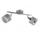 Spot & Downlights - Arosa - Chrome 2 Spotlights with Grey Shades Trio-812100206 - Arosa - Chrome 2 Spotlights with Grey Shades