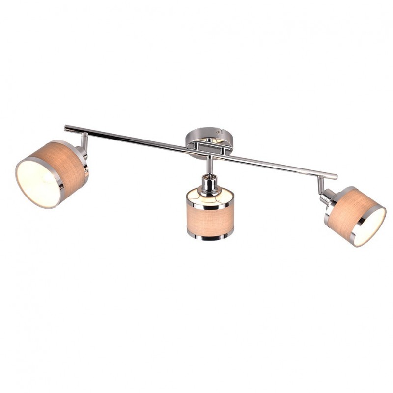 - Arosa - Chrome 3 Spotlights with Grey Shades Trio-812100306 - Arosa - Chrome 3 Spotlights with Grey Shades