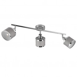 Arosa - Chrome 3 Spotlights with Grey Shades Arosa - Chrome 3 Spotlights with Grey Shades