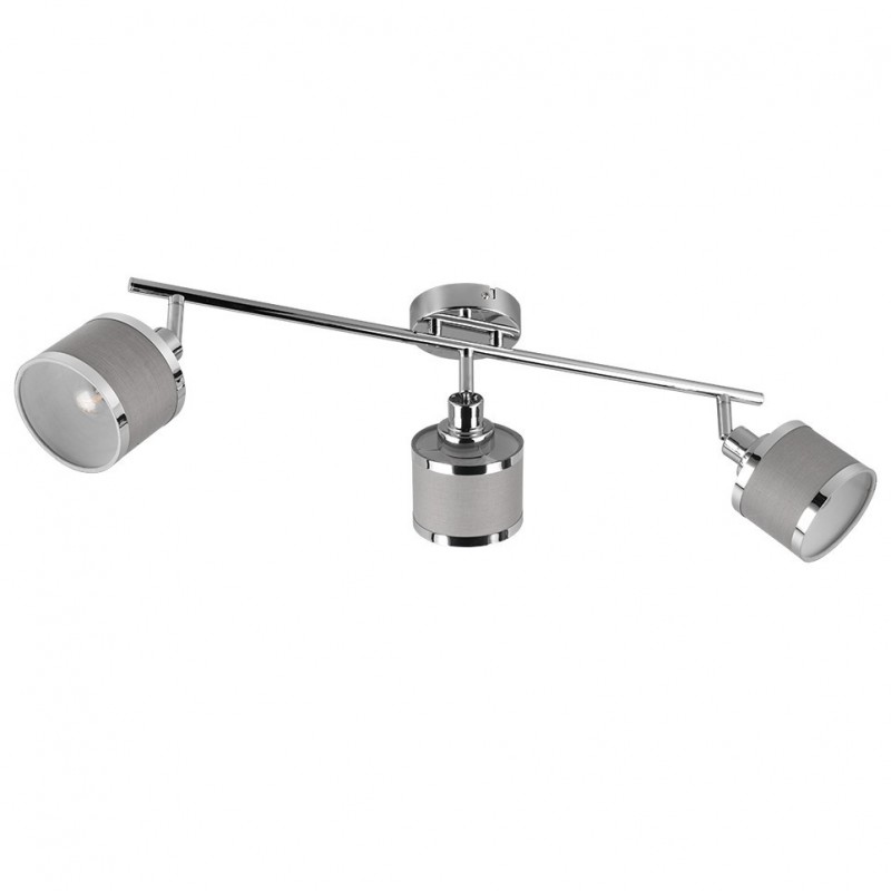 - Arosa - Chrome 3 Spotlights with Grey Shades Trio-812100306 - Arosa - Chrome 3 Spotlights with Grey Shades