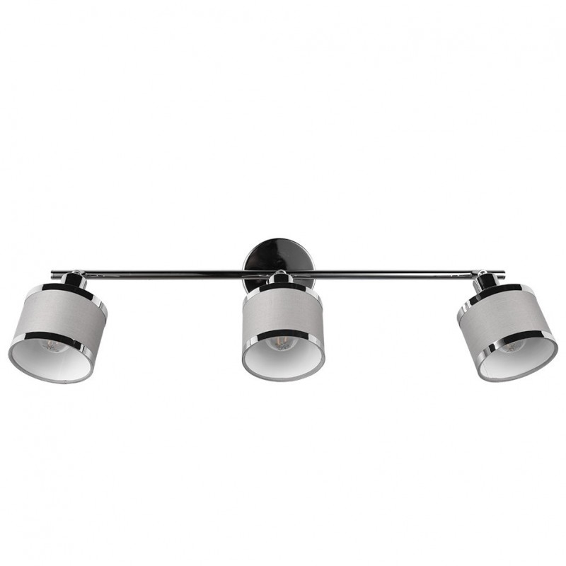 - Arosa - Chrome 3 Spotlights with Grey Shades Trio-812100306 - Arosa - Chrome 3 Spotlights with Grey Shades