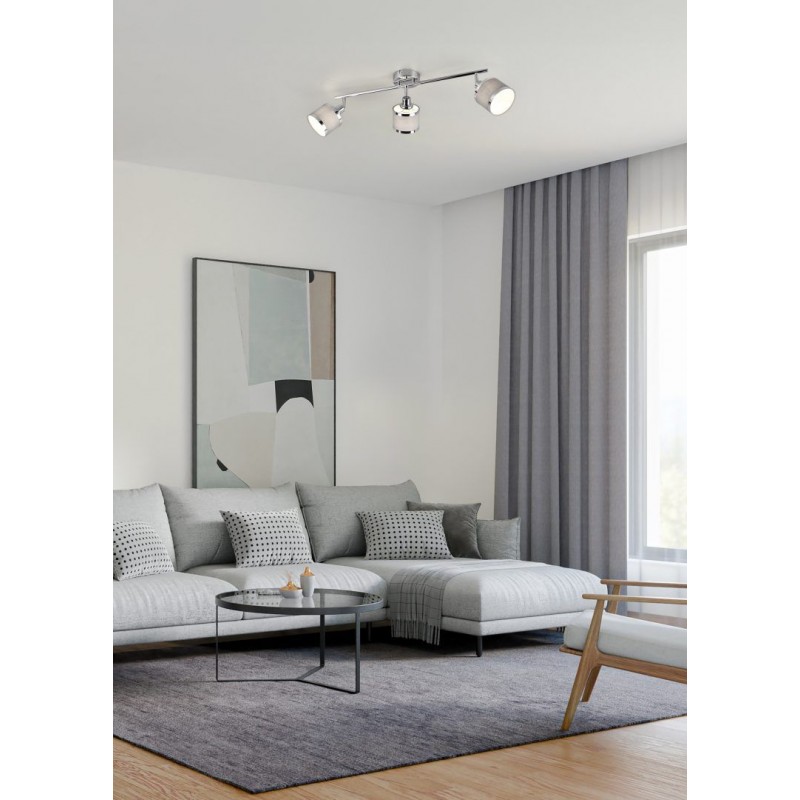 - Arosa - Chrome 3 Spotlights with Grey Shades Trio-812100306 - Arosa - Chrome 3 Spotlights with Grey Shades