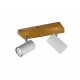 - Marley - Wooden & White 2 Light Spotlights Trio-812400231 - Marley - Wooden & White 2 Light Spotlights