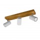 - Marley - Wooden & White 3 Light Spotlights Trio-812400331 - Marley - Wooden & White 3 Light Spotlights