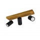 - Marley - Wooden & Matt Black 3 Light Spotlights Trio-812400332 - Marley - Wooden & Matt Black 3 Light Spotlights