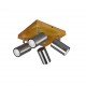- Marley - Wooden & Matt Nickel 4 Light Spotlights Trio-812400407 - Marley - Wooden & Matt Nickel 4 Light Spotlights
