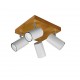 - Marley - Wooden & White 4 Light Spotlights Trio-812400431 - Marley - Wooden & White 4 Light Spotlights