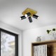 - Marley - Wooden & Matt Black 4 Light Spotlights Trio-812400432 - Marley - Wooden & Matt Black 4 Light Spotlights