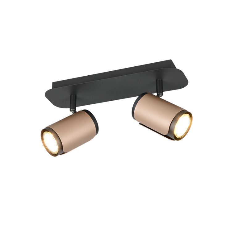 Trio-814500265 - Gillan - Matt Black & Coffee 2 Spotlights