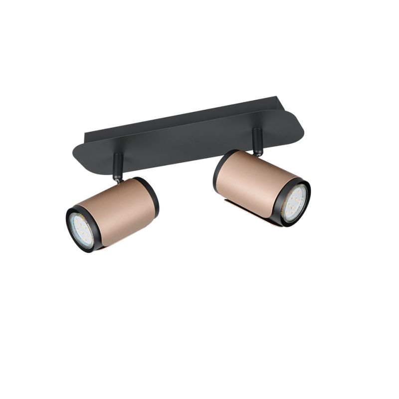 Trio-814500265 - Gillan - Matt Black & Coffee 2 Spotlights