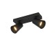 Spot & Downlights - Sharp - Matt Black 2 Spotlights with Gold Inner Ring Trio-817100232 - Sharp - Matt Black 2 Spotlights with Gold Inner Ring