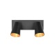 Spot & Downlights - Sharp - Matt Black 2 Spotlights with Gold Inner Ring Trio-817100232 - Sharp - Matt Black 2 Spotlights with Gold Inner Ring