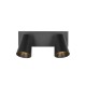 Spot & Downlights - Sharp - Matt Black 2 Spotlights with Gold Inner Ring Trio-817100232 - Sharp - Matt Black 2 Spotlights with Gold Inner Ring