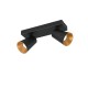 Spot & Downlights - Sharp - Matt Black 2 Spotlights with Gold Inner Ring Trio-817100232 - Sharp - Matt Black 2 Spotlights with Gold Inner Ring