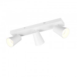 Sharp - Matt White 3 Spotlights with Gold Inner Ring Sharp - Matt White 3 Spotlights with Gold Inner Ring