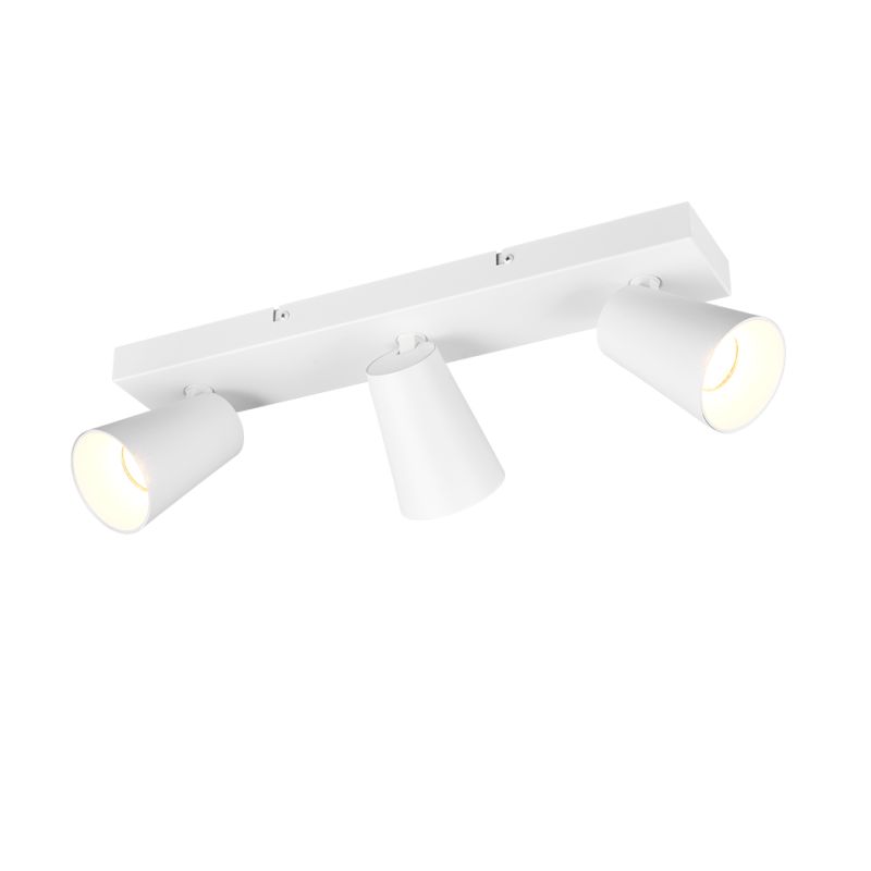 - Sharp - Matt White 3 Spotlights with Gold Inner Ring Trio-817100331 - Sharp - Matt White 3 Spotlights with Gold Inner Ring