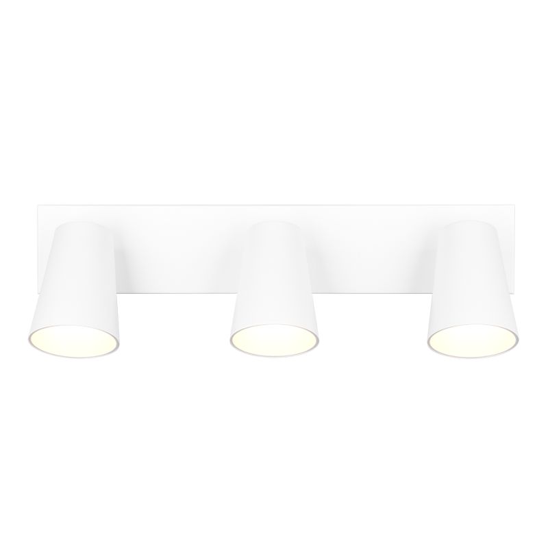 - Sharp - Matt White 3 Spotlights with Gold Inner Ring Trio-817100331 - Sharp - Matt White 3 Spotlights with Gold Inner Ring