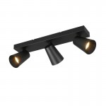 Sharp - Matt Black 3 Spotlights with Gold Inner Ring Sharp - Matt Black 3 Spotlights with Gold Inner Ring