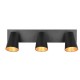- Sharp - Matt Black 3 Spotlights with Gold Inner Ring Trio-817100332 - Sharp - Matt Black 3 Spotlights with Gold Inner Ring