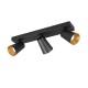 - Sharp - Matt Black 3 Spotlights with Gold Inner Ring Trio-817100332 - Sharp - Matt Black 3 Spotlights with Gold Inner Ring